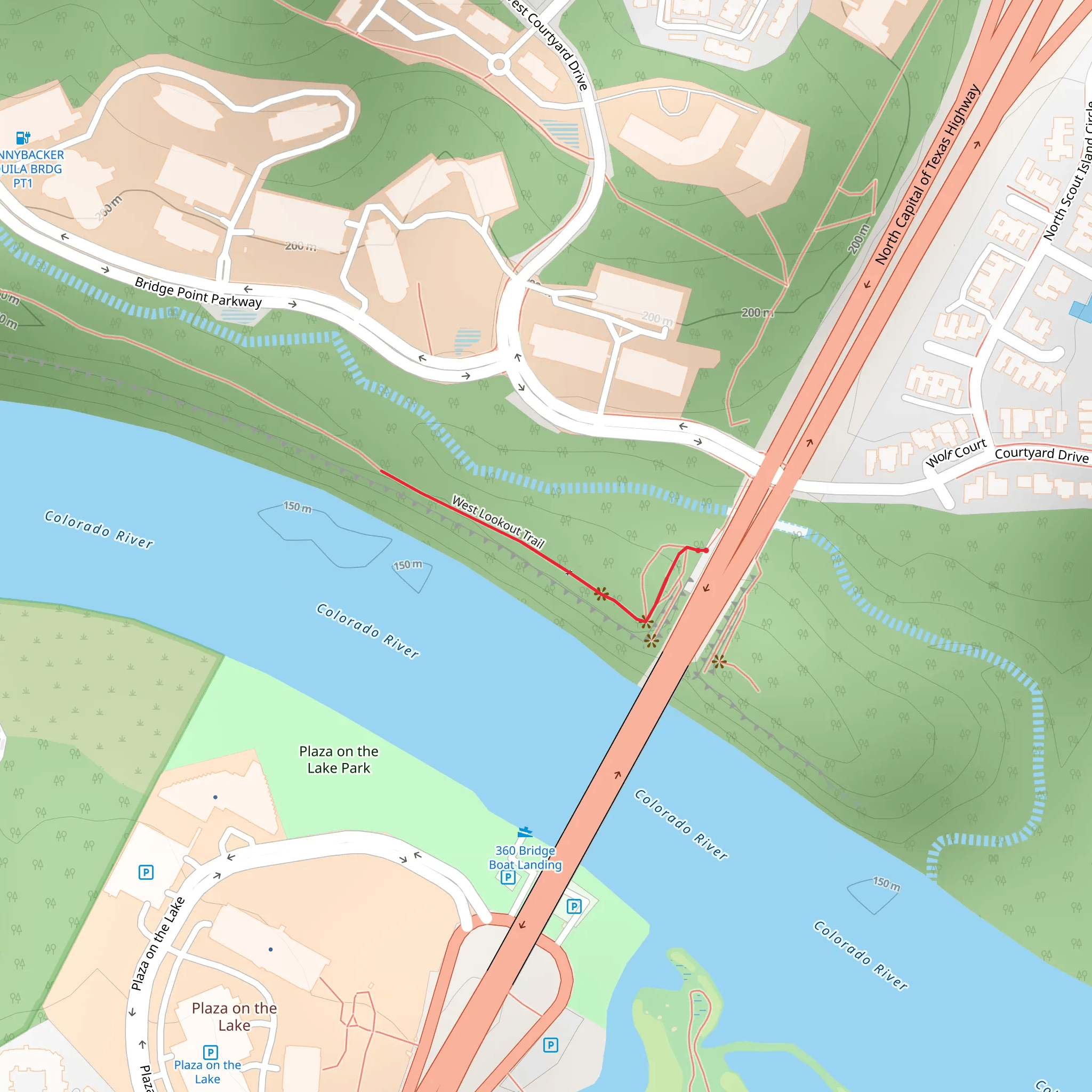 West Lookout Trail mobile static map