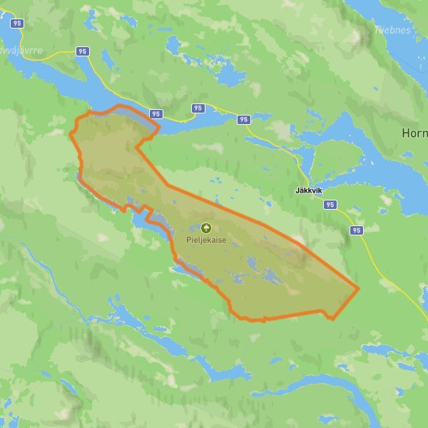 Pieljekaise National Park mobile static map
