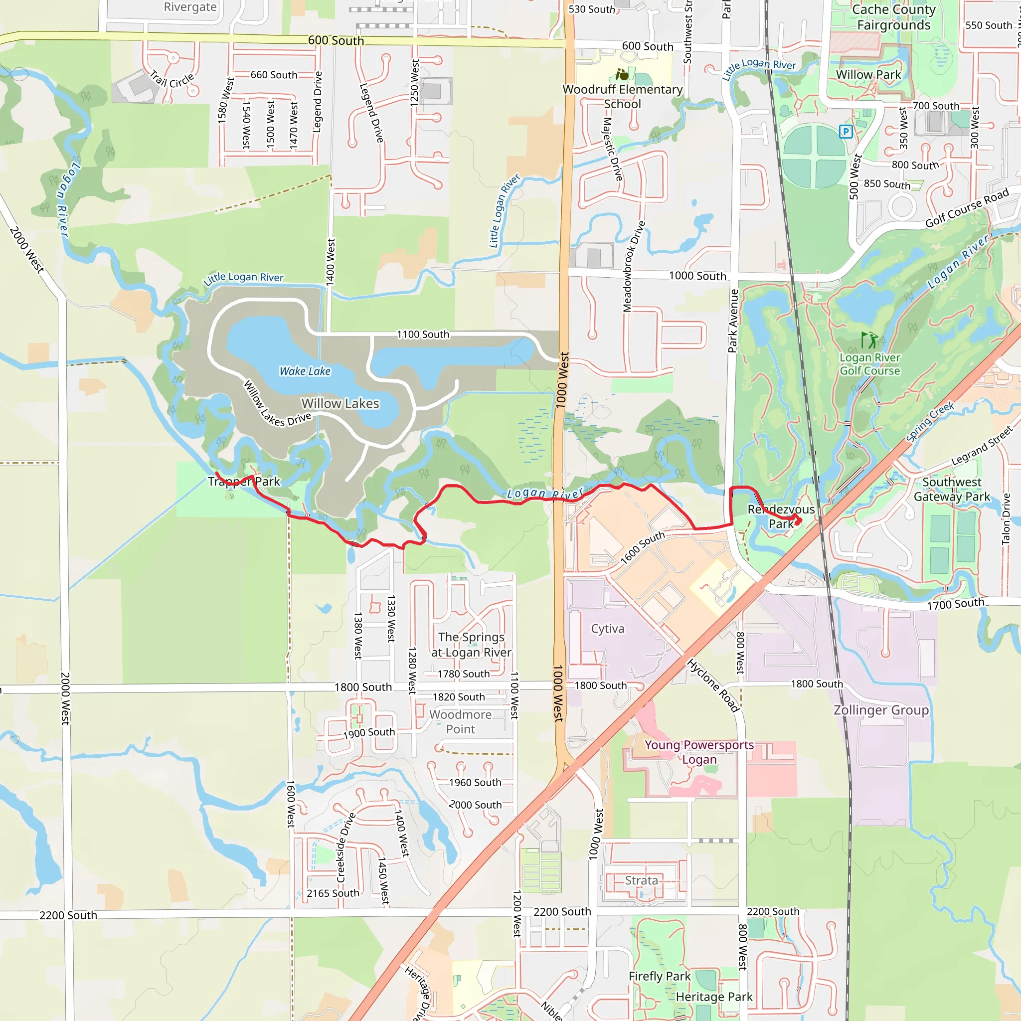 Trapper Park mobile static map