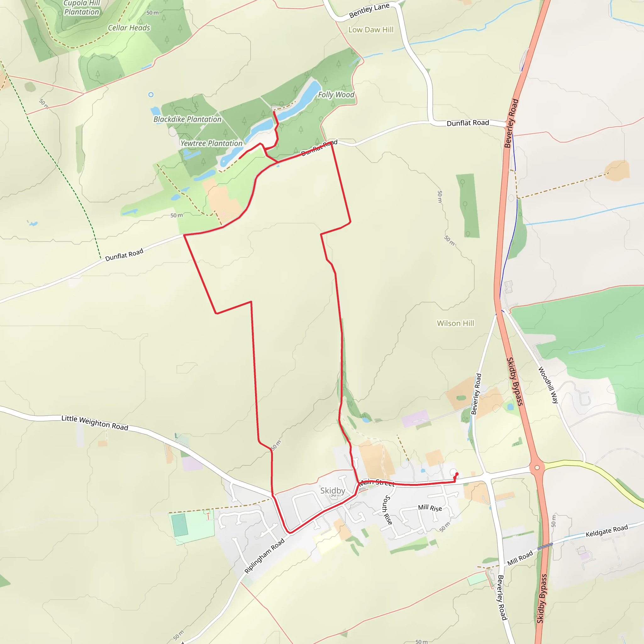 Old Moor and High Hunsley Circuit mobile static map
