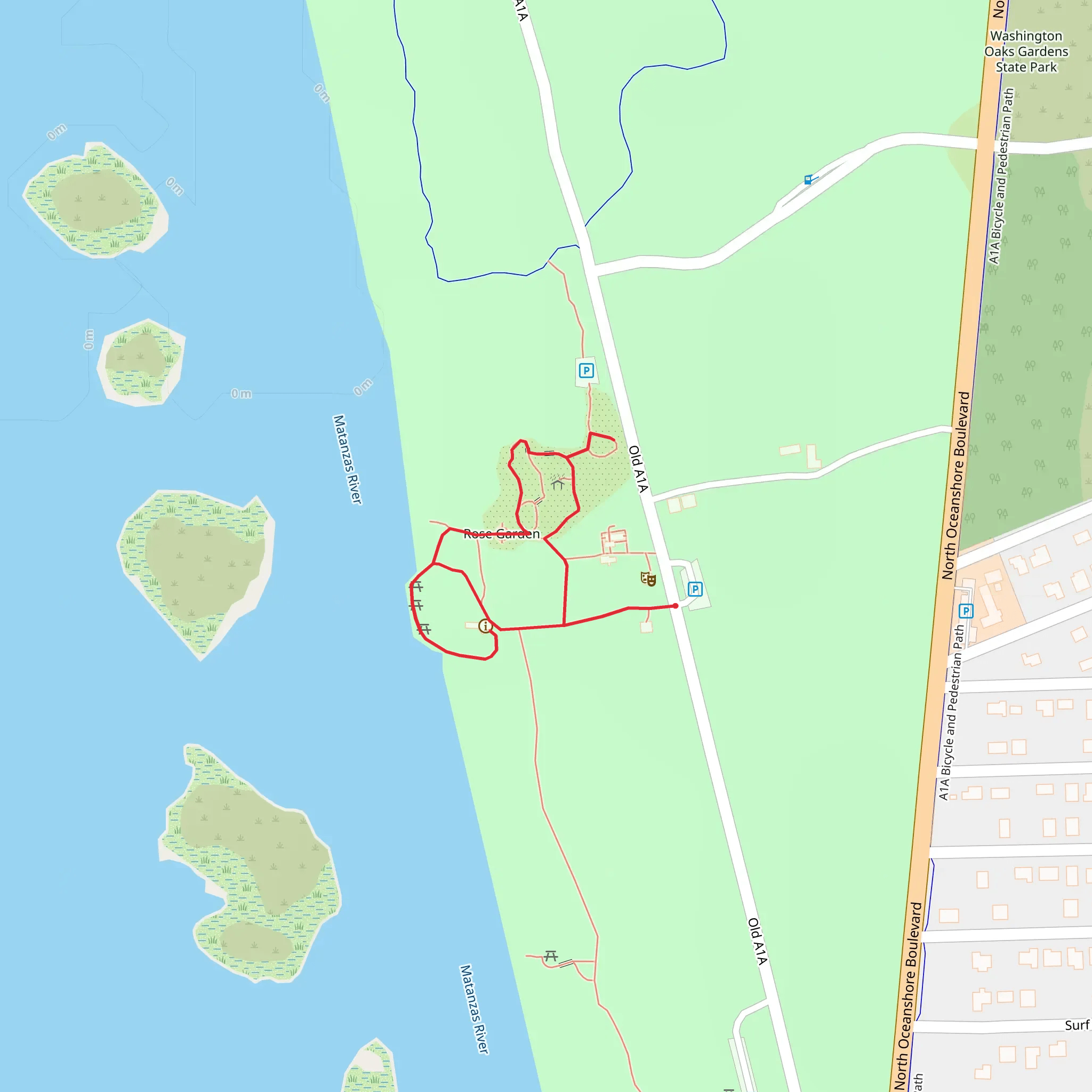 Loop around Rose Garden mobile static map