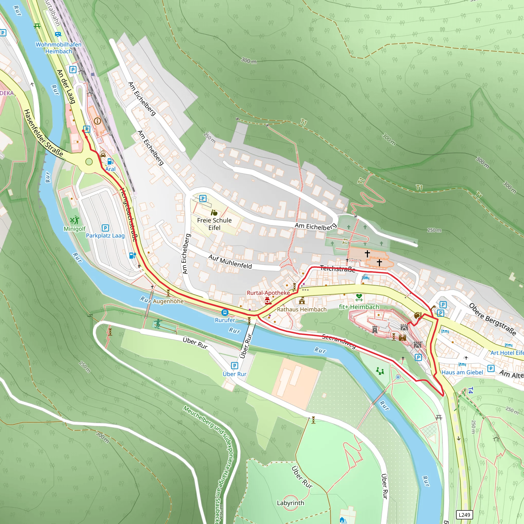 Seerandweg and Burg Hengebach via Ardennen Eifel Rundweg mobile static map
