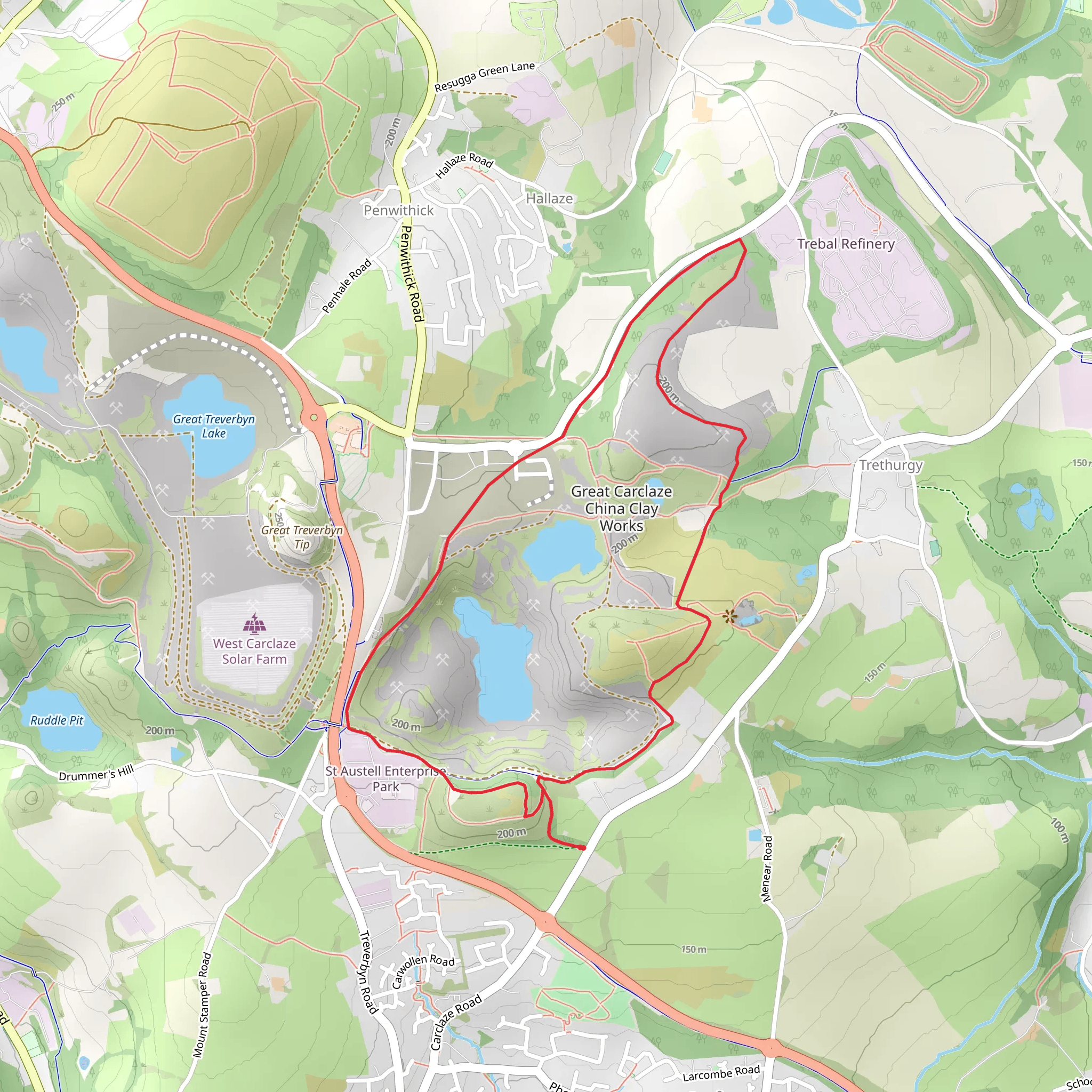 Wheal Martyn Loop Trail mobile static map