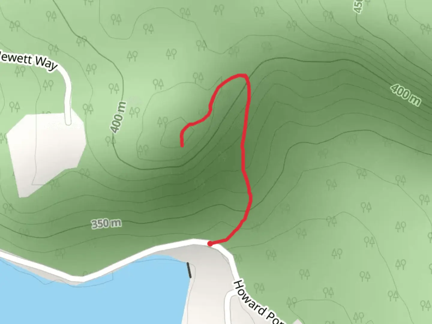 An image depicting the trail Howard Pond and its surrounding area.