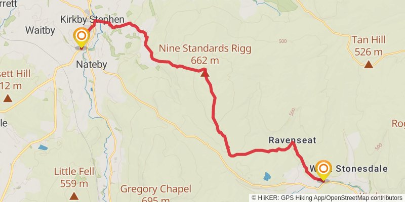 Leyburn to Richmond via Pennine Bridleway stage 4 Map