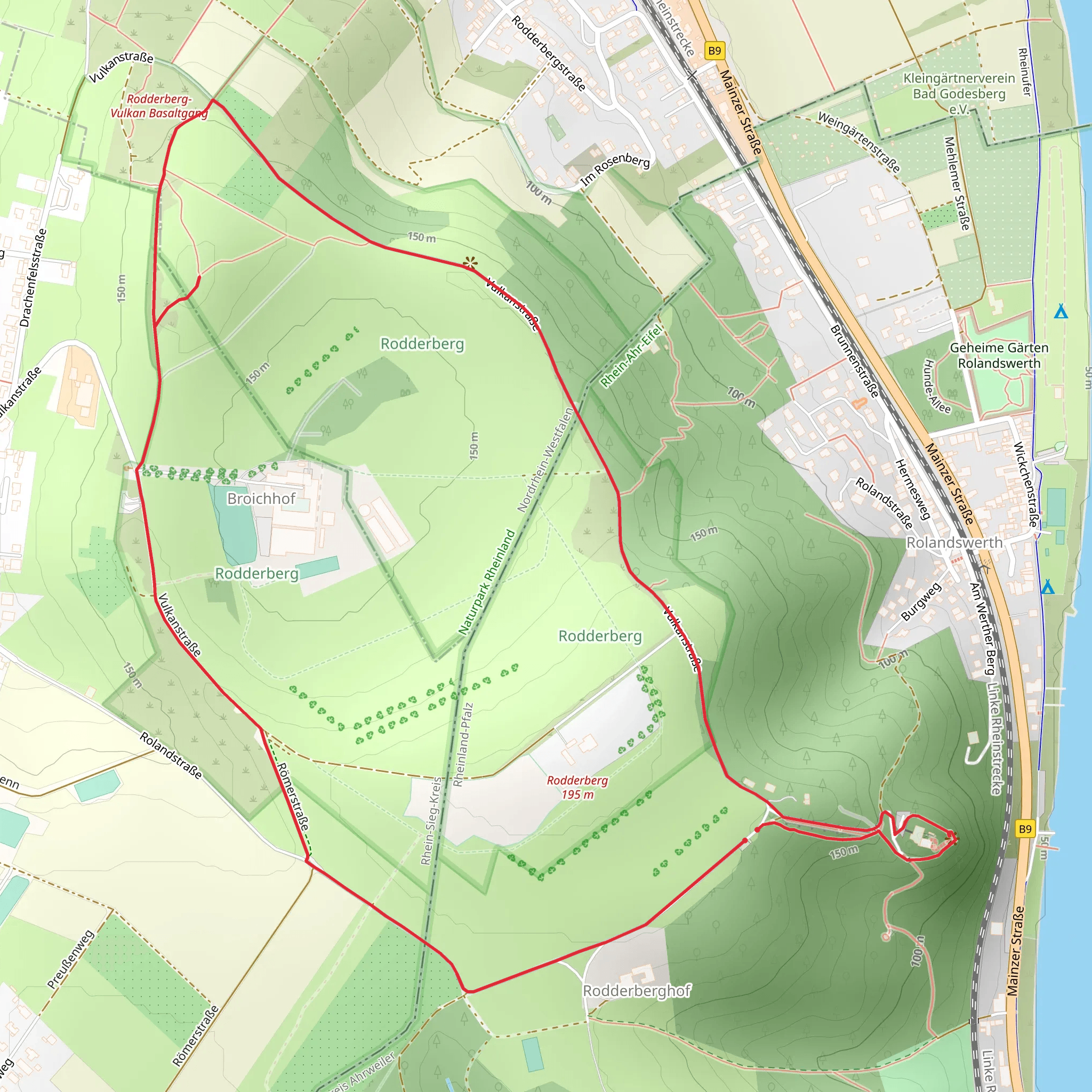 Feuerroute Loop mobile static map