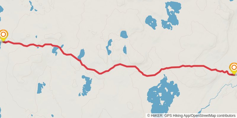 Kungsleden North stage 21 Map