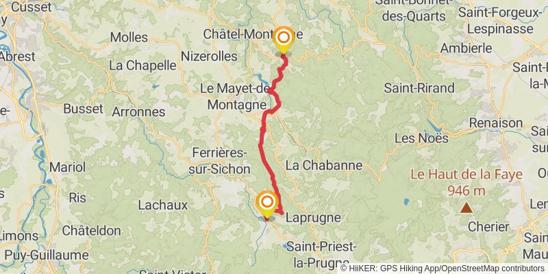 GR 3 - Vallee De La Loire stage 16 Map