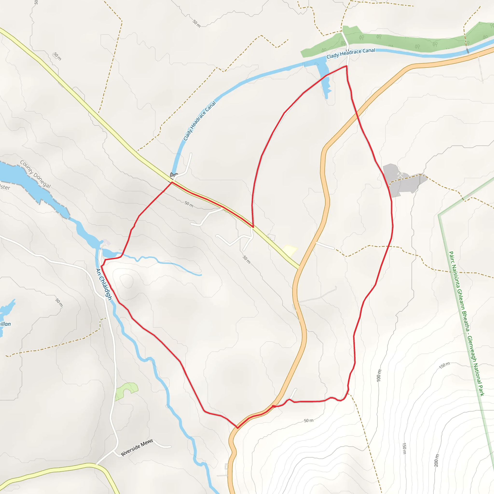 Crolly - Lub an Chlochain Bhig mobile static map