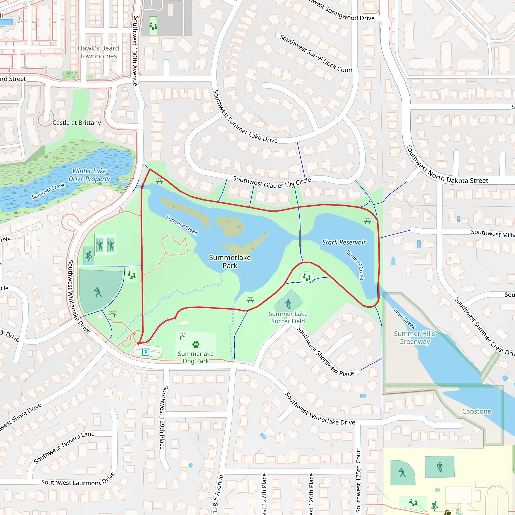 Stark Reservoir Loop mobile static map