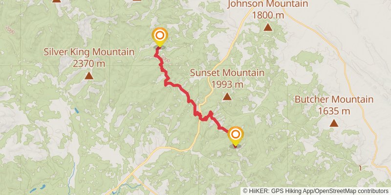 Continental Divide Trail - Montana And Idaho stage 62 Map