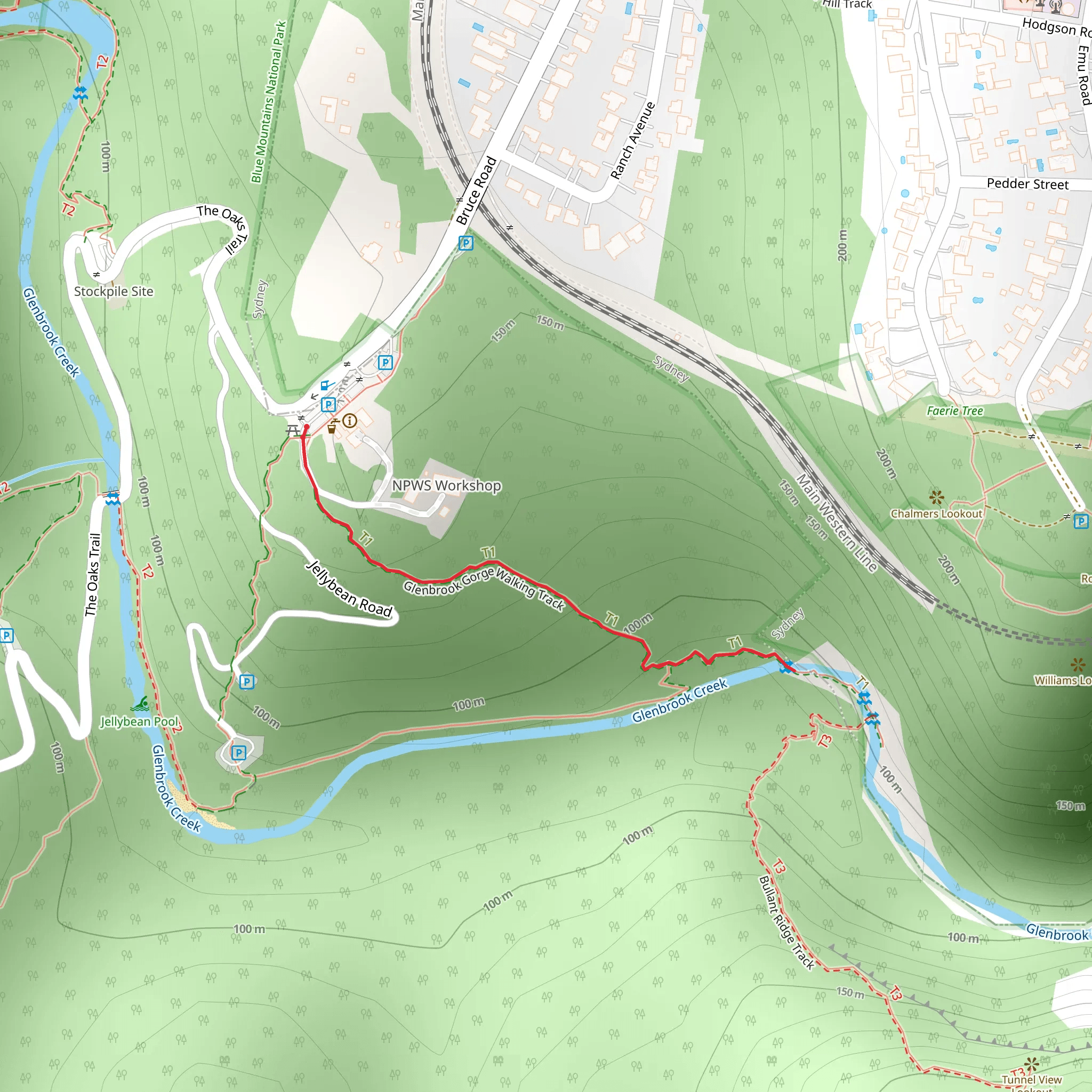 Glenbrook Gorge Track mobile static map