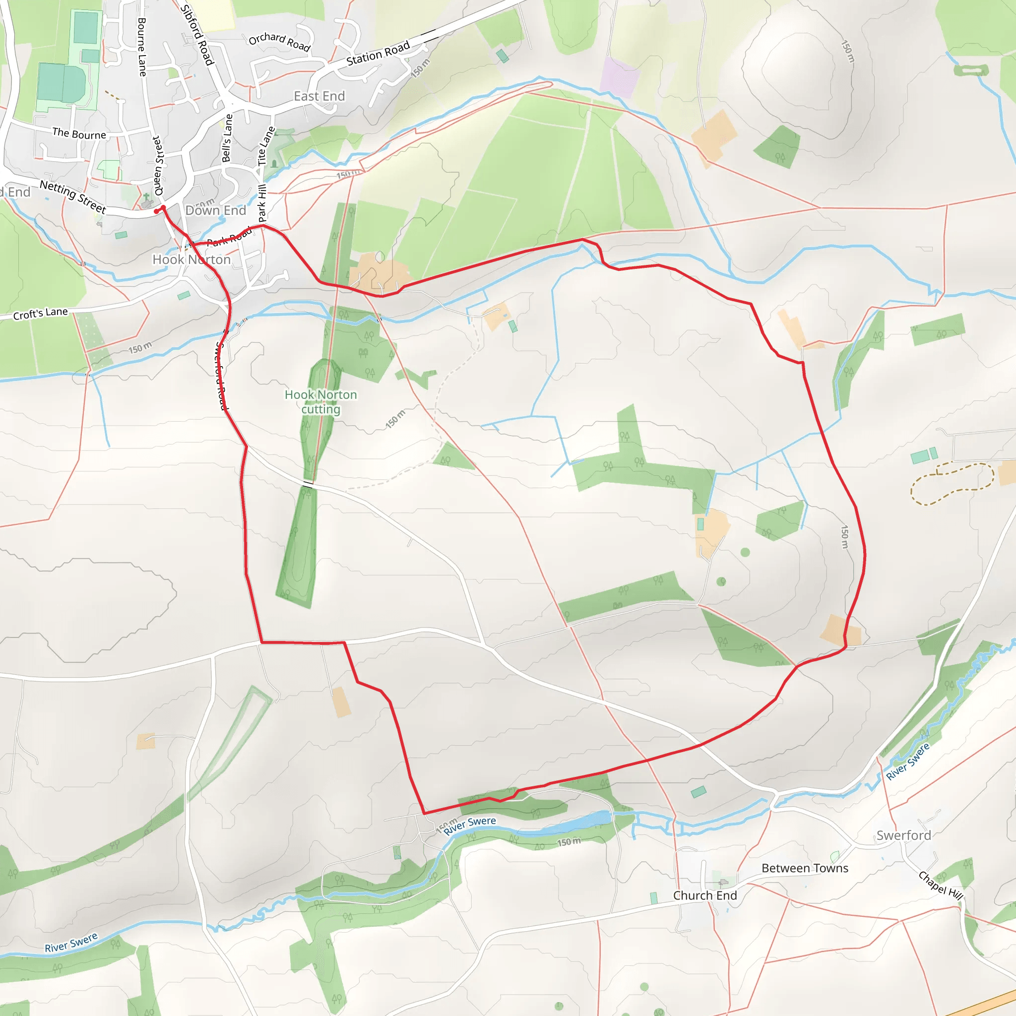 Hook Norton Loop Walk mobile static map
