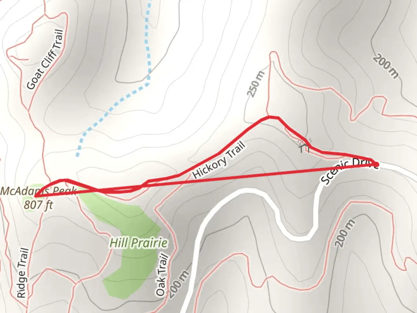 An image depicting the trail Scenic Drive and its surrounding area.
