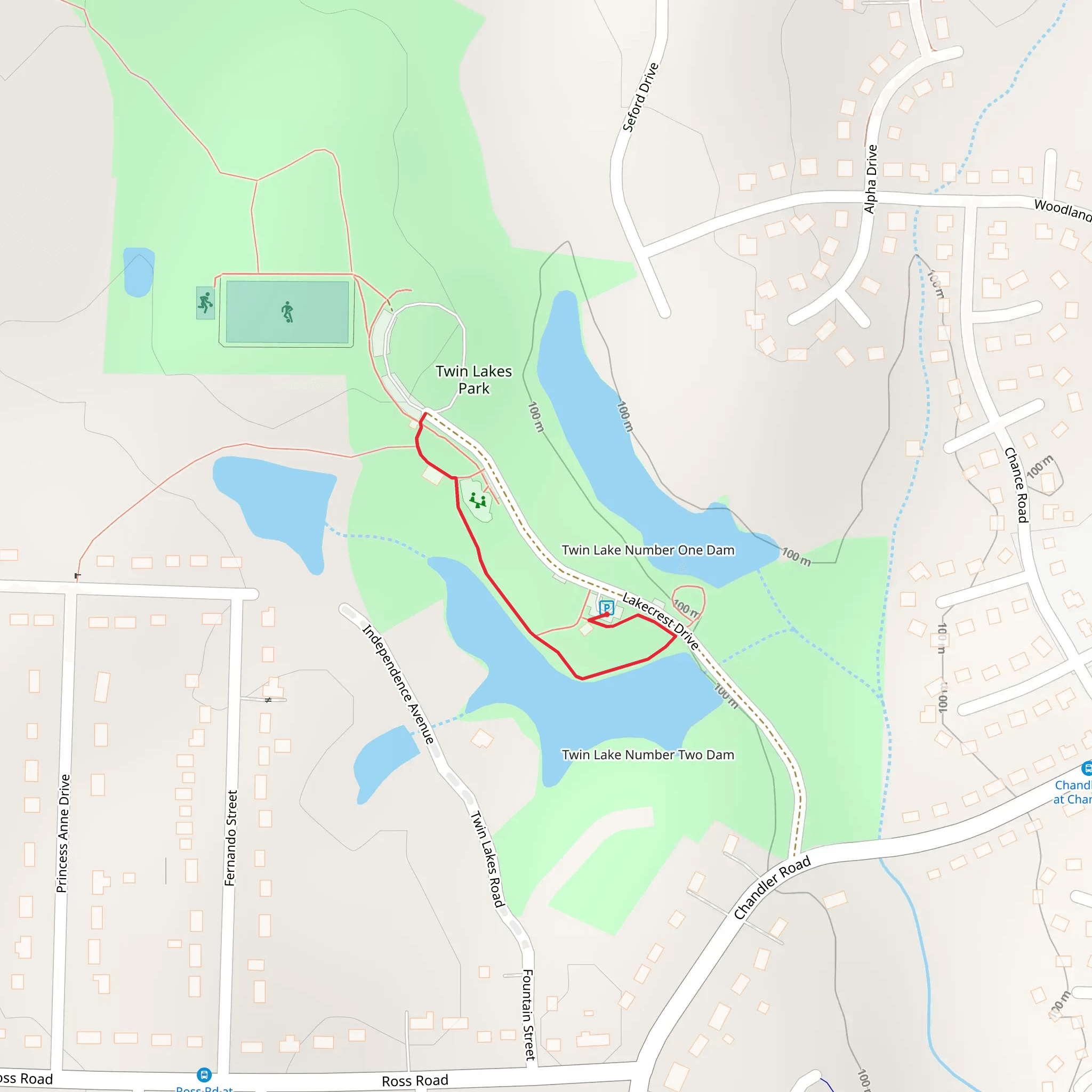 Lakecrest Drive mobile static map
