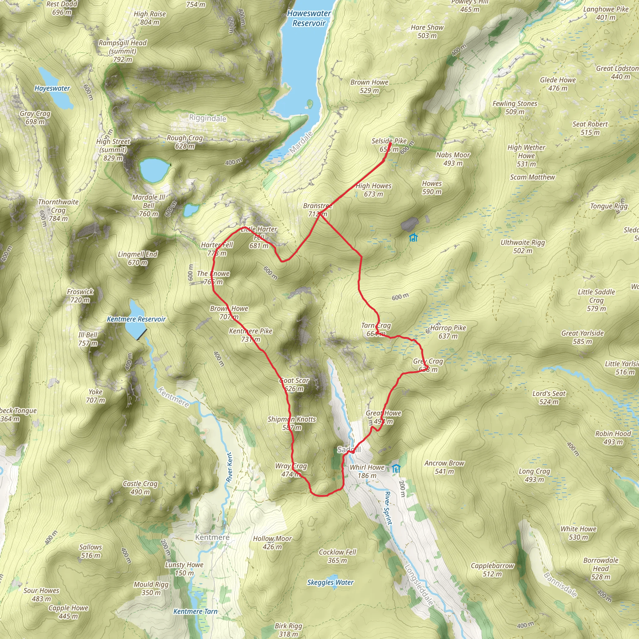 Longsleddale Loop mobile static map