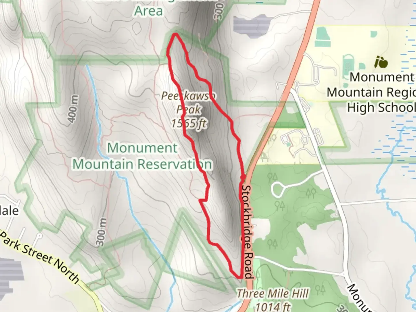 An image depicting the trail Peeskawso Peak via Hickey Trail - Yellow and its surrounding area.