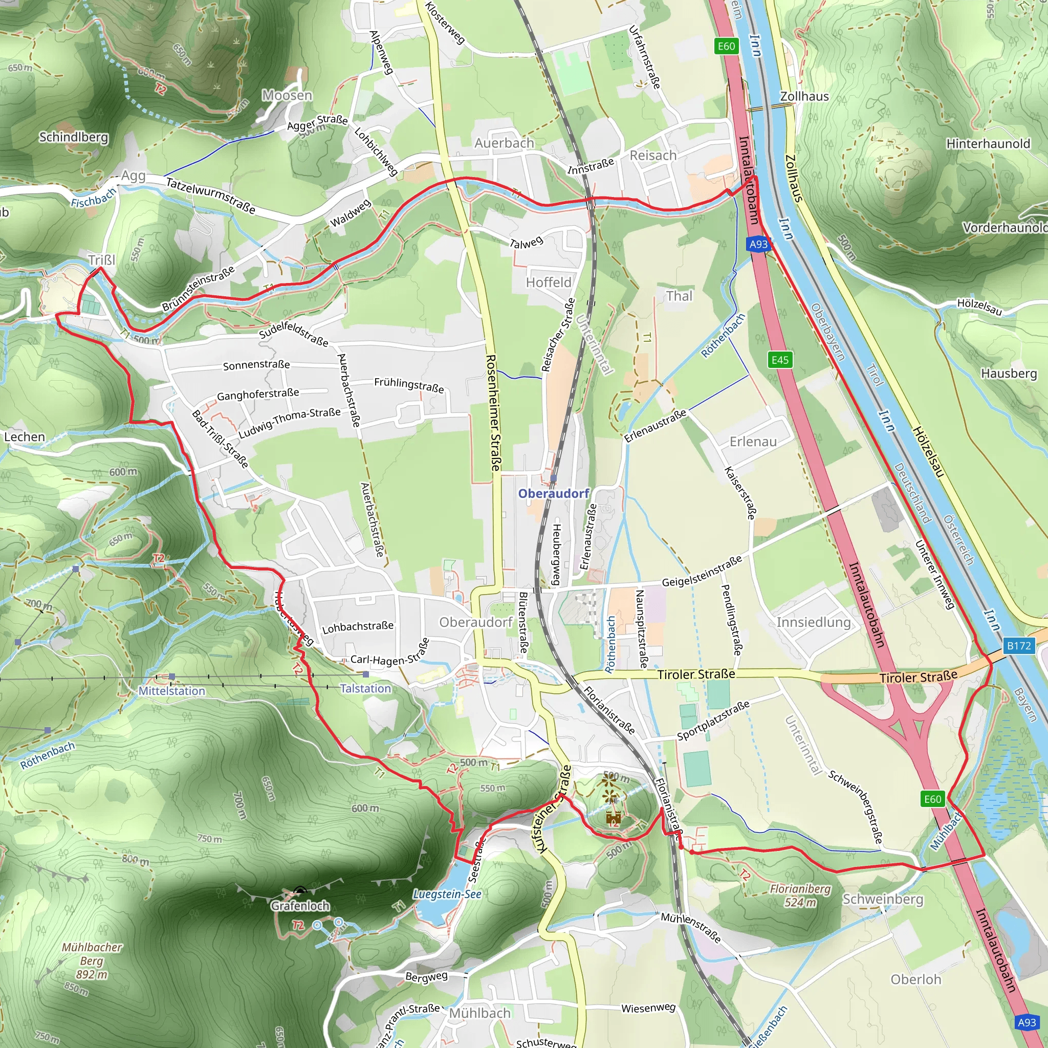 Rund um Oberaudorf mobile static map