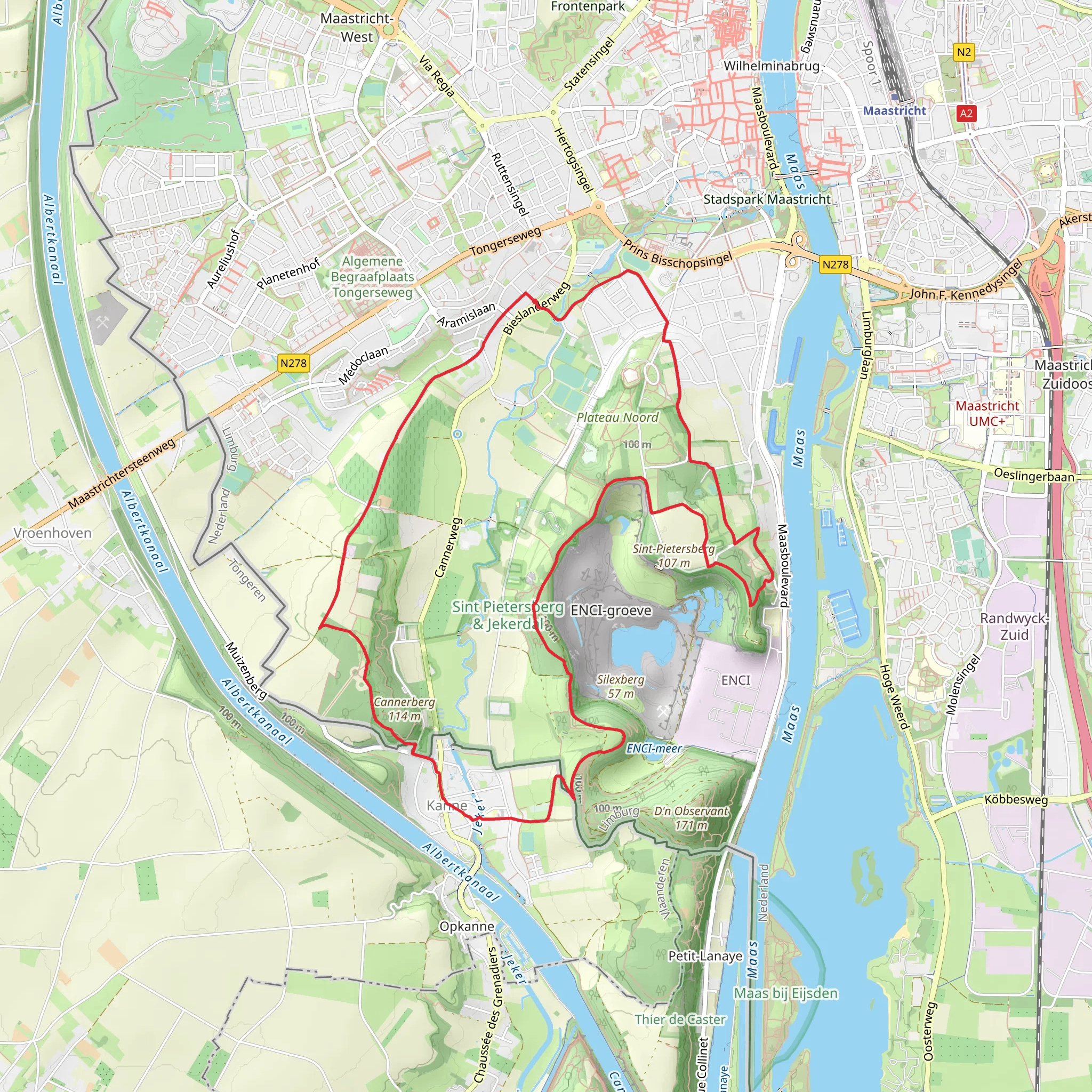 Kasteel Neercanne and Encibos and Zonneberg Loop mobile static map