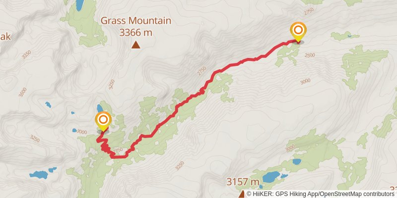 Lake Mary via West Fork Rock Creek Trail stage 2 Map