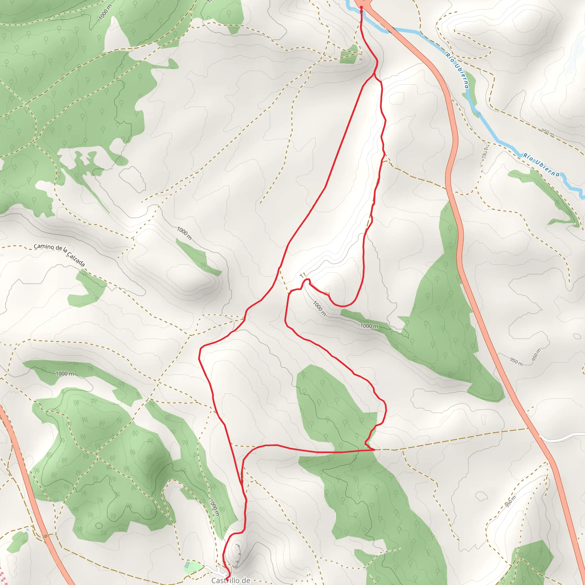 Path of the Camino de Castrillo PR BU 209 mobile static map