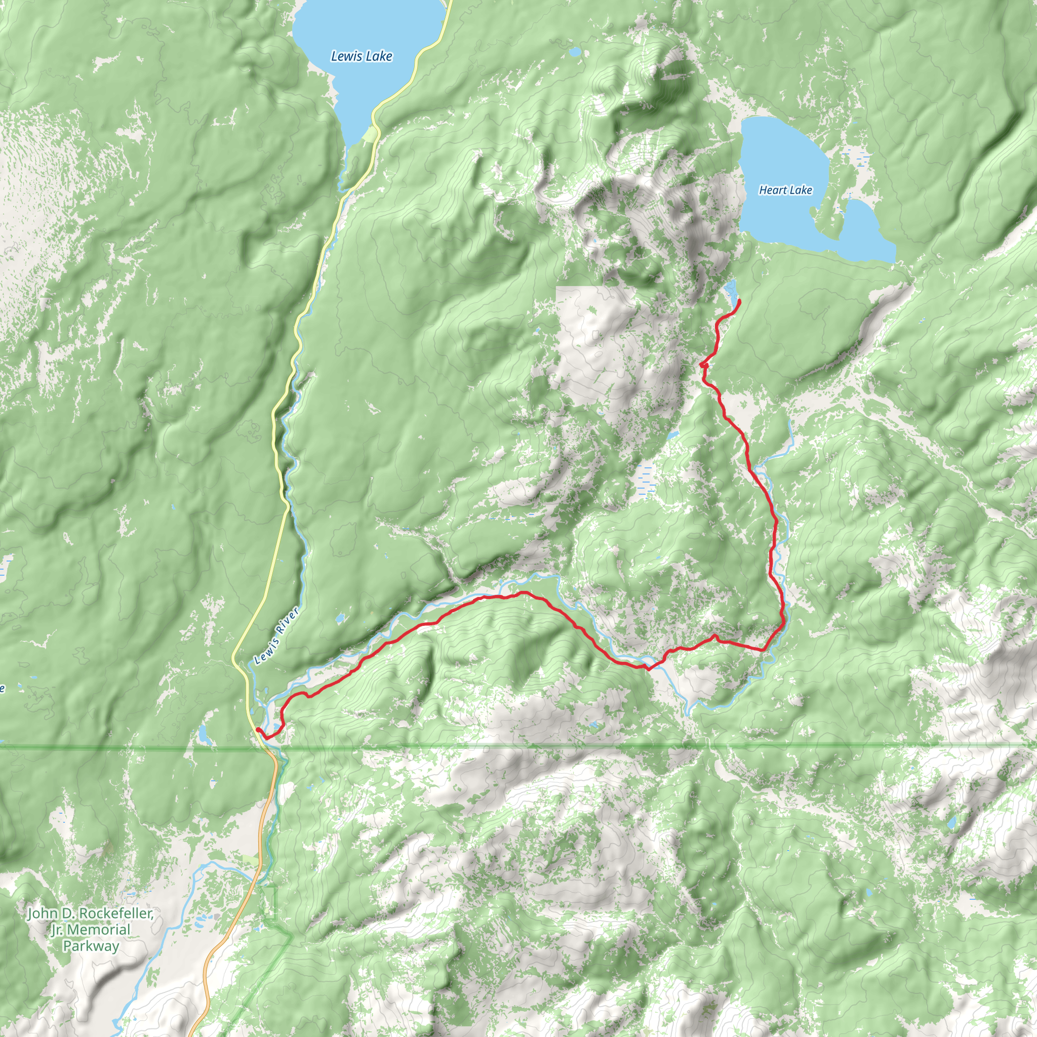 Sheridan Lake via South Boundary Trail-South Entrance-Harebell mobile static map