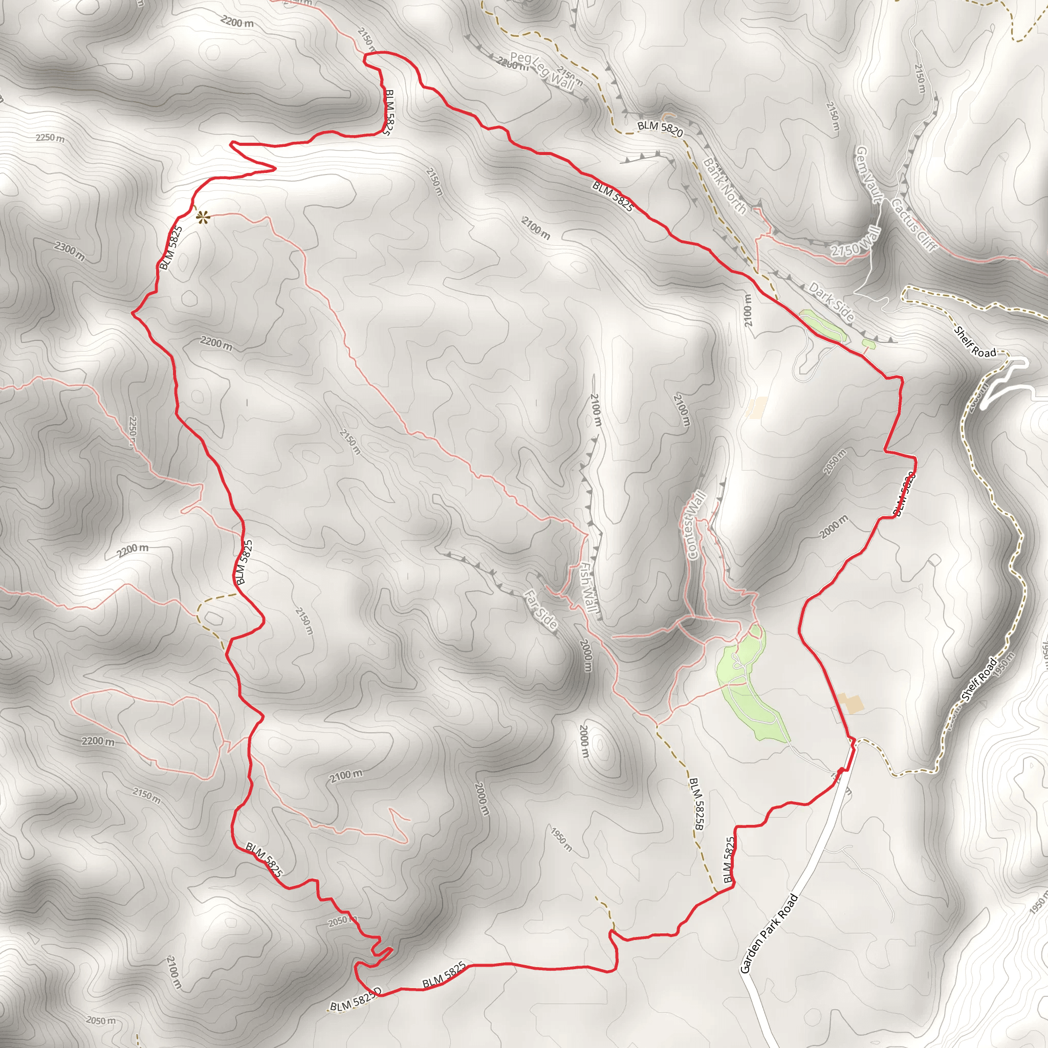 Shelf Road Loop - North mobile static map