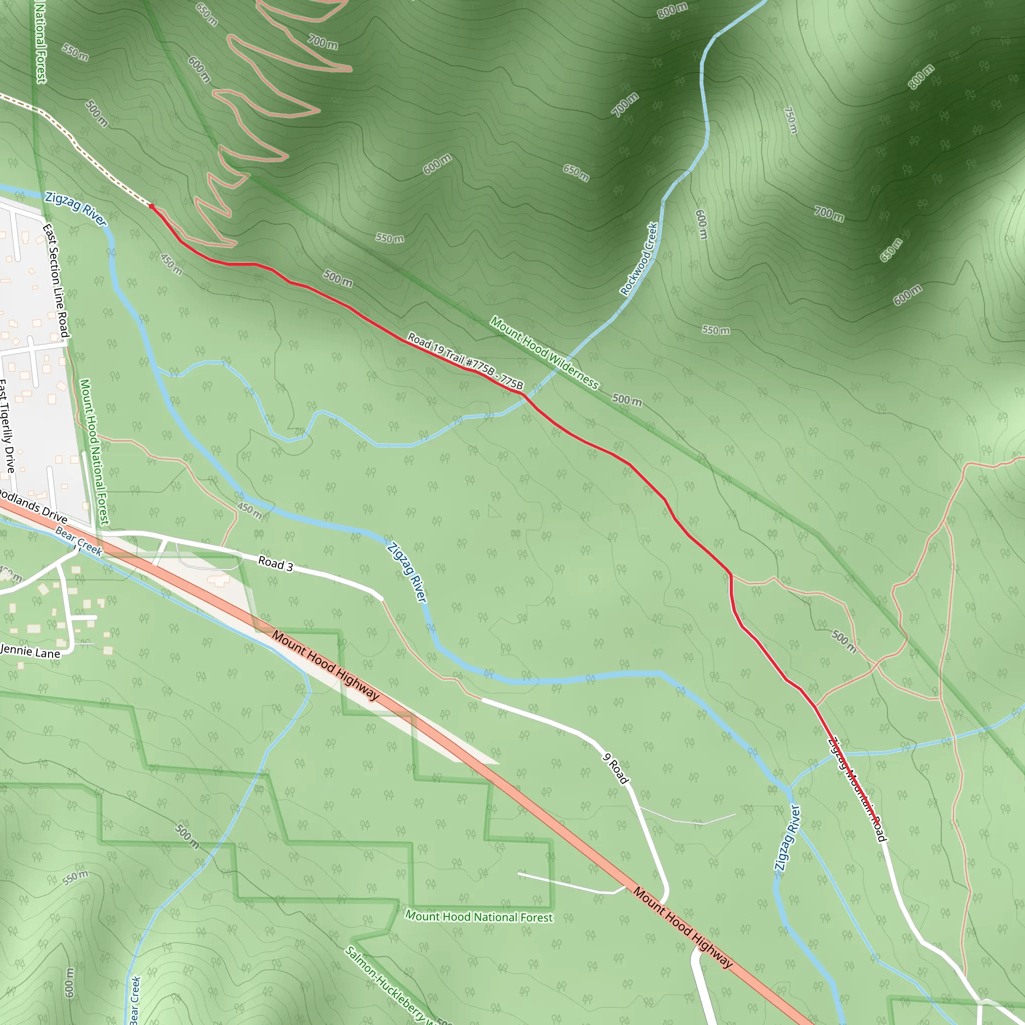 Road 19 trail mobile static map