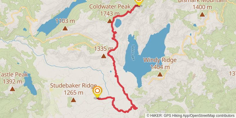 Mount St Helens Area Loops stage 2 Map