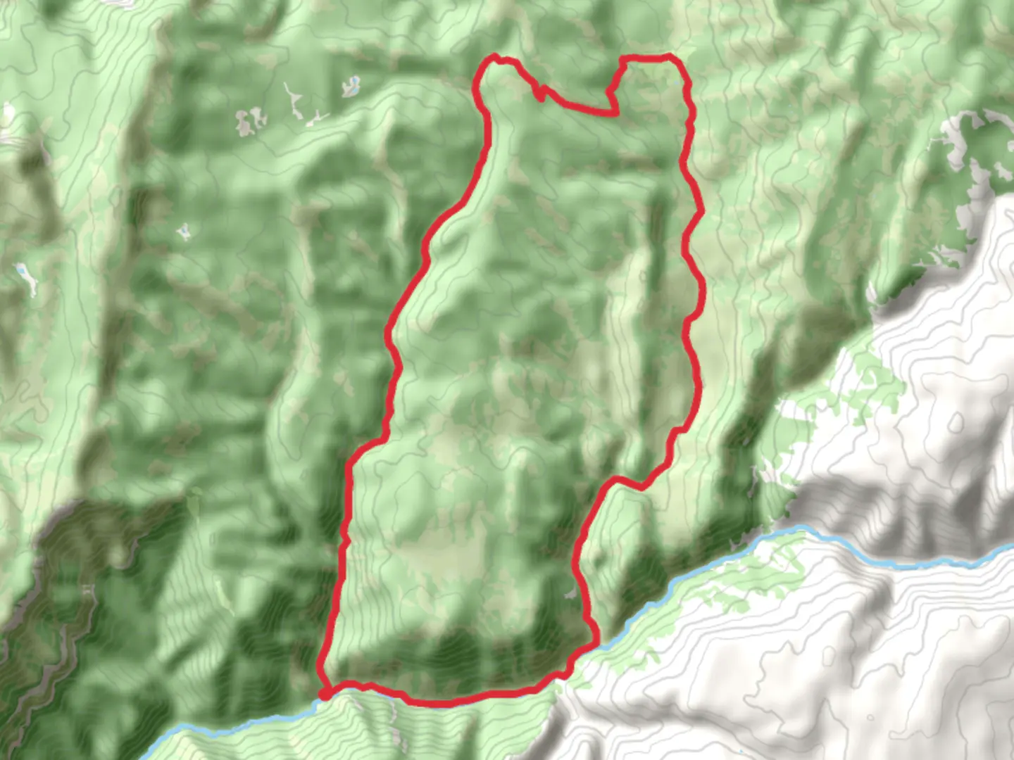 An image depicting the trail Richard's Hollow and Herd Hollow Loop and its surrounding area.