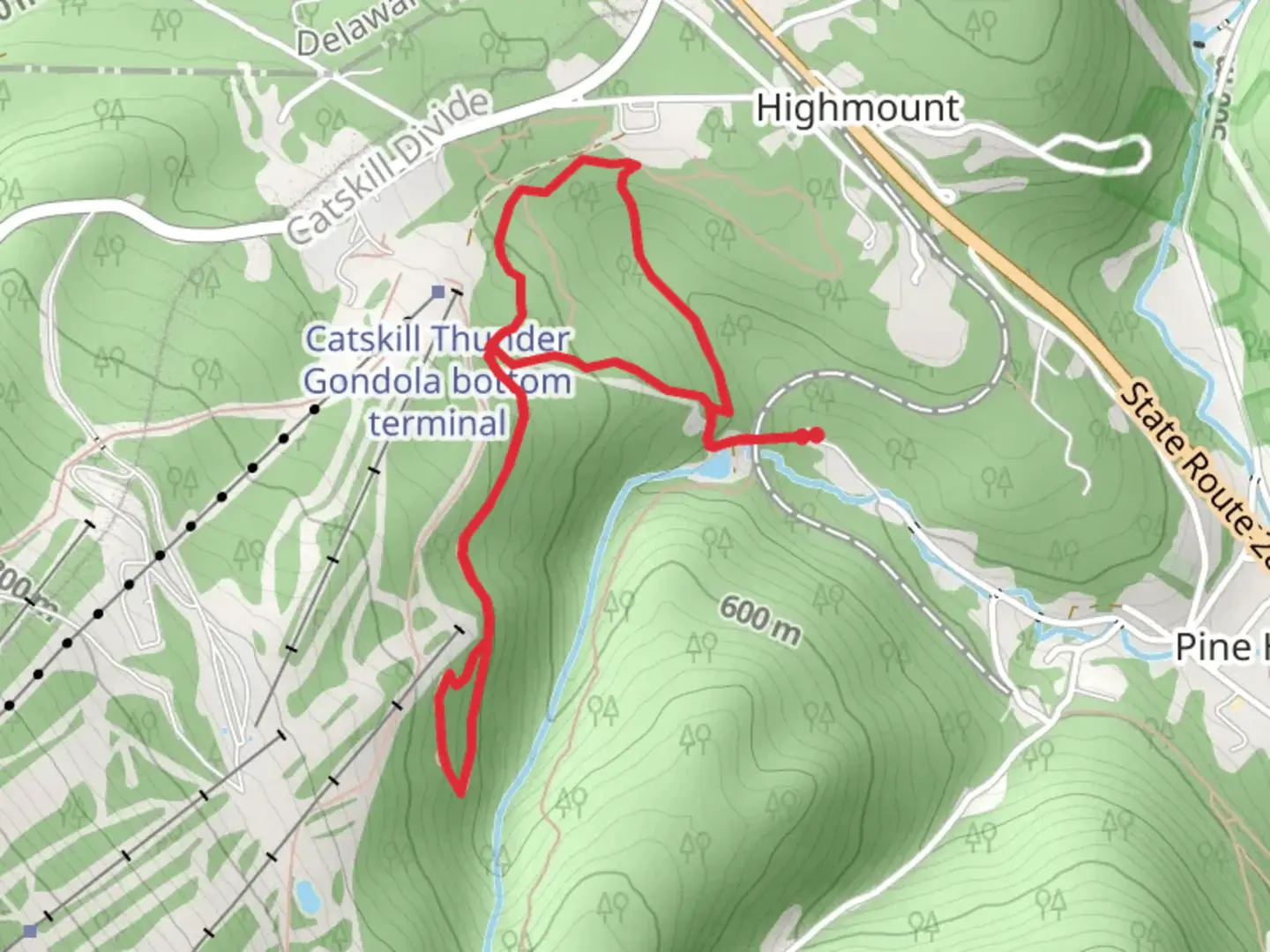 An image depicting the trail Catheral Glen and its surrounding area.