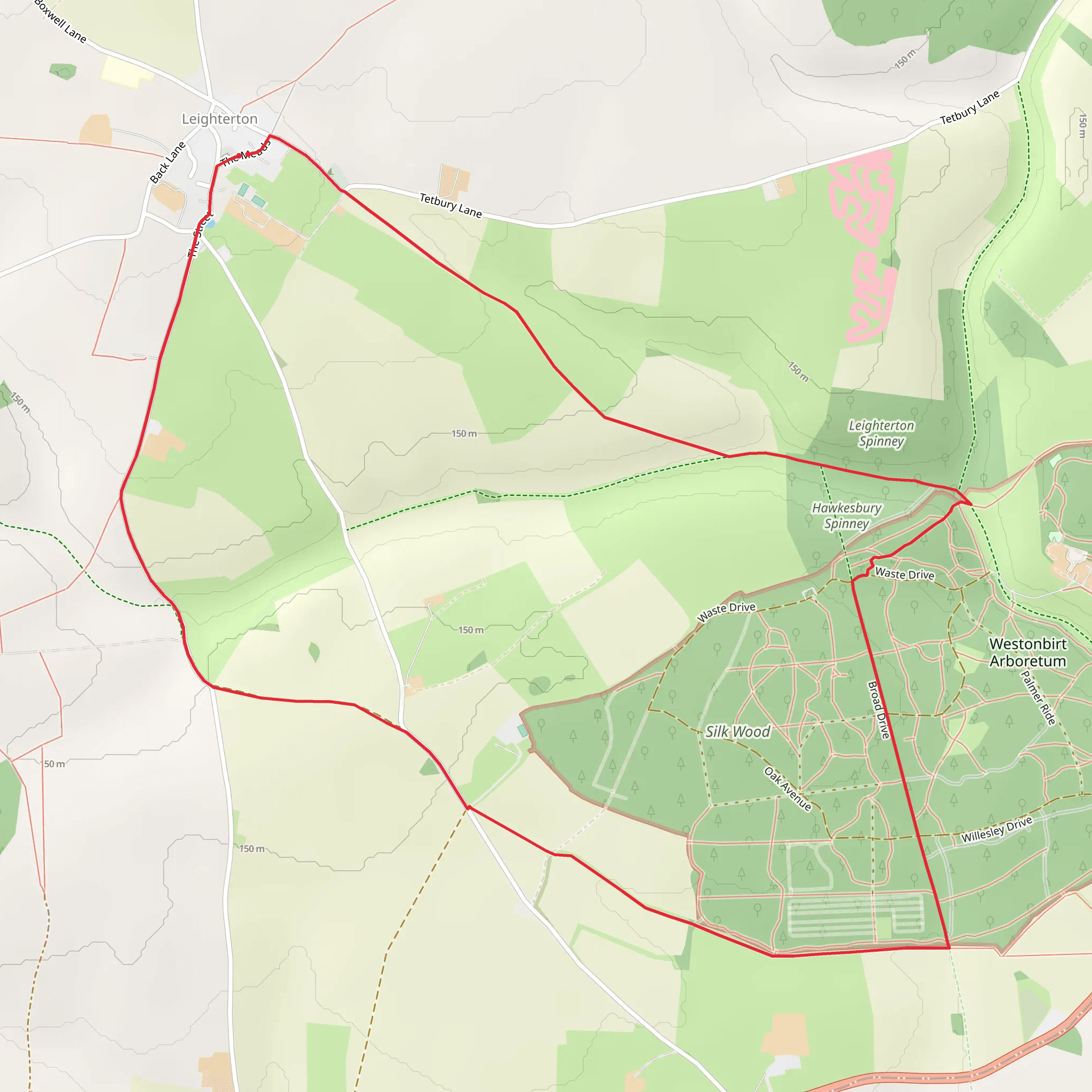 Westonbirt Arboretum mobile static map