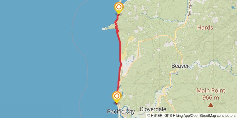 Oregon Coast Trail stage 9 Map