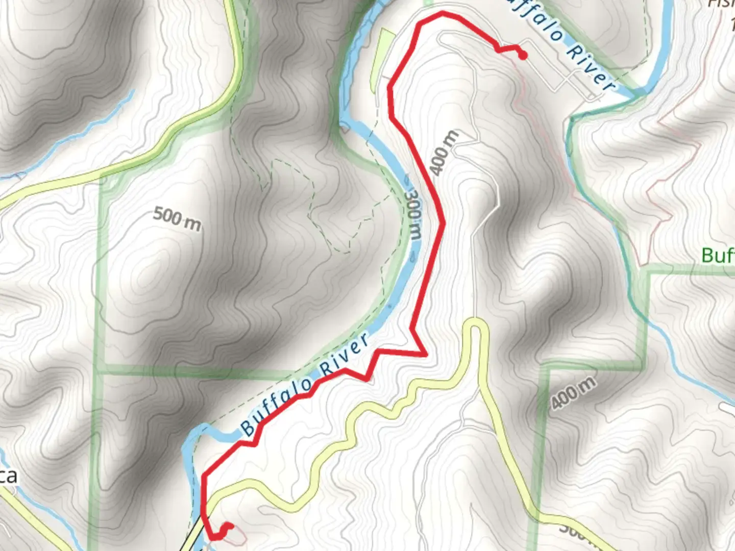 An image depicting the trail Buffalo River Walk and its surrounding area.