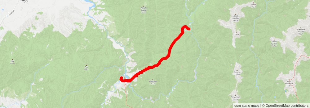 Waitewaewae Hut Track stage 2 Map