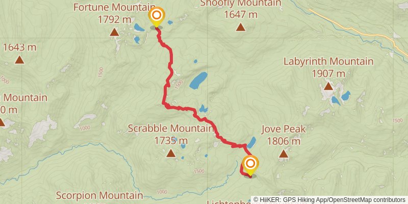 Pacific Crest Trail - Washington stage 33 Map