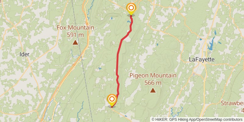 Great Eastern Trail (Incomplete) stage 40 Map