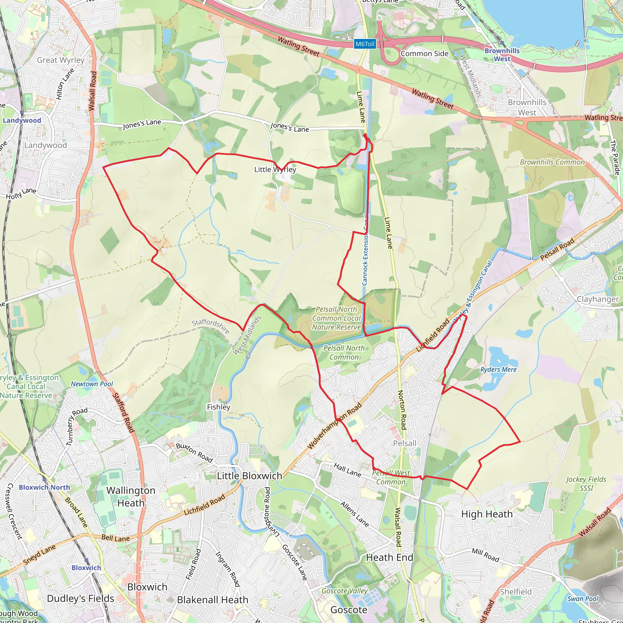 Forest of Mercia Trail mobile static map