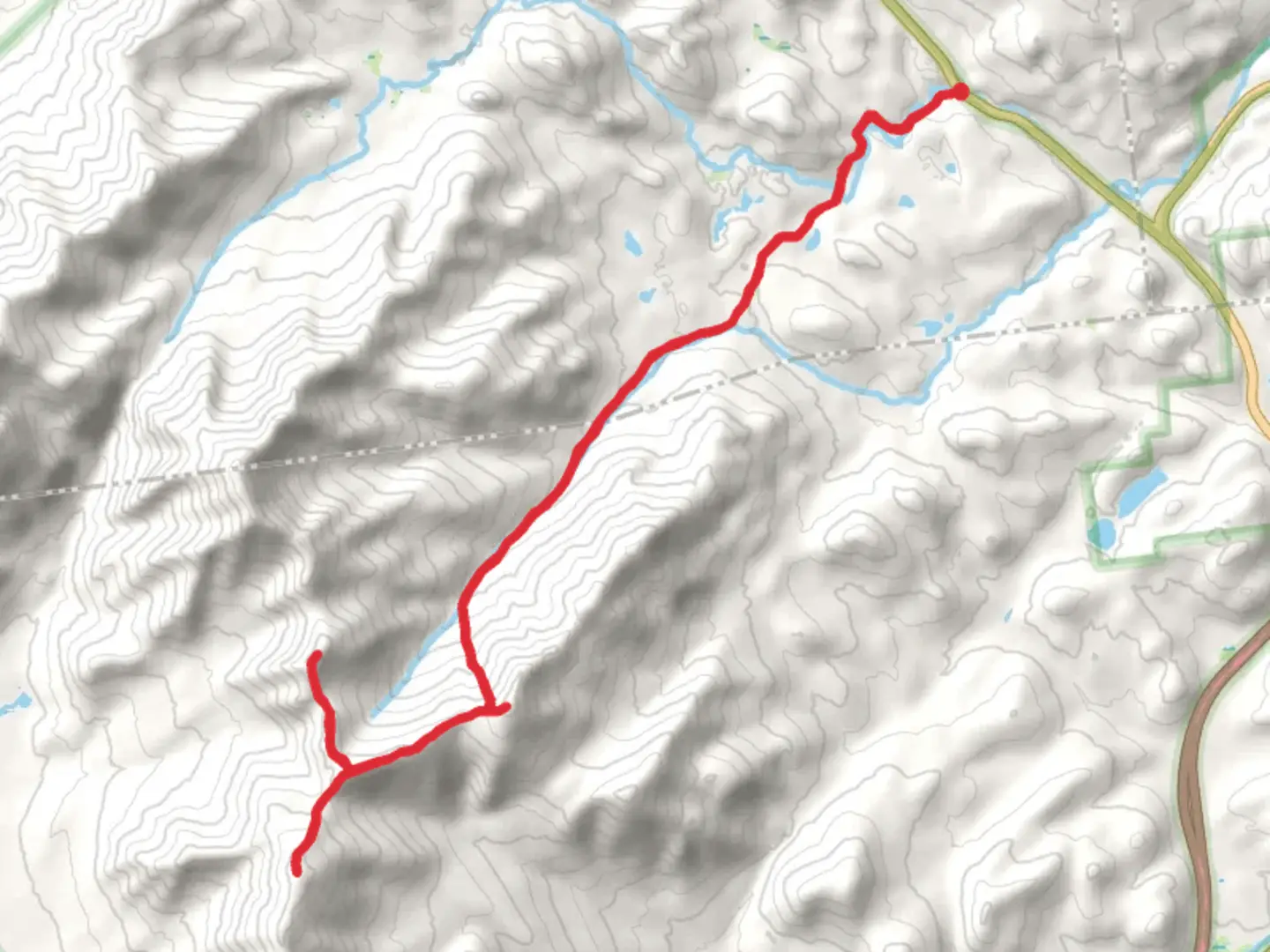 An image depicting the trail Macomb Mountain and Hough Peak via Boquet Forks Trail and its surrounding area.