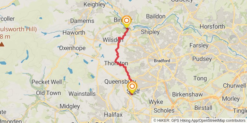 Bradford Loop from Saltaire stage 3 Map