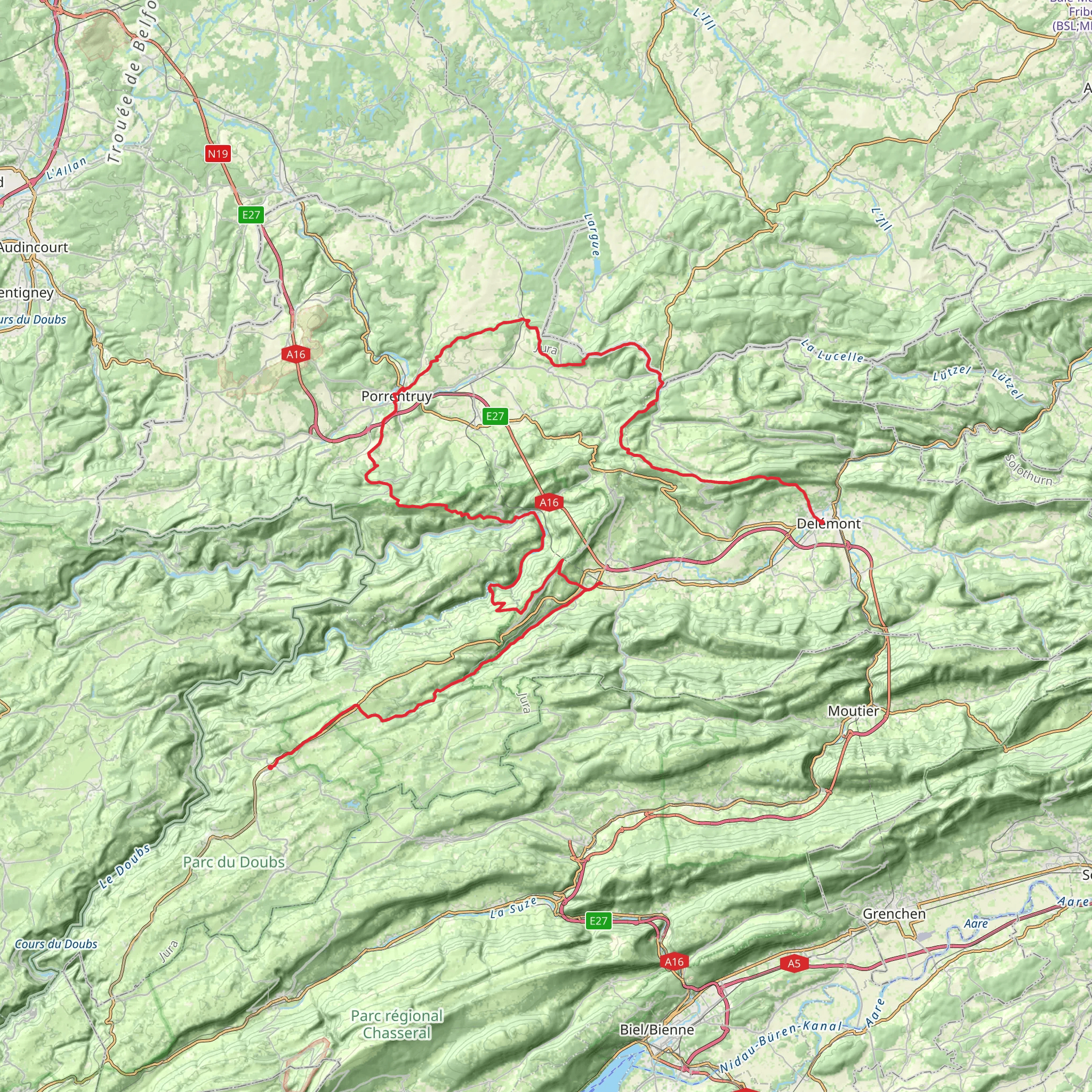 Chemin du Jura mobile static map