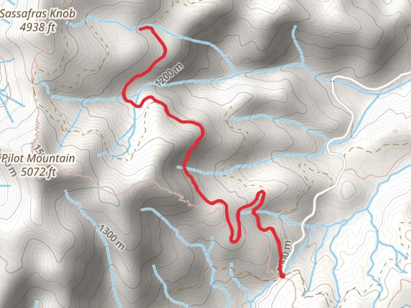 An image depicting the trail Gloucester Gap Out and Back and its surrounding area.