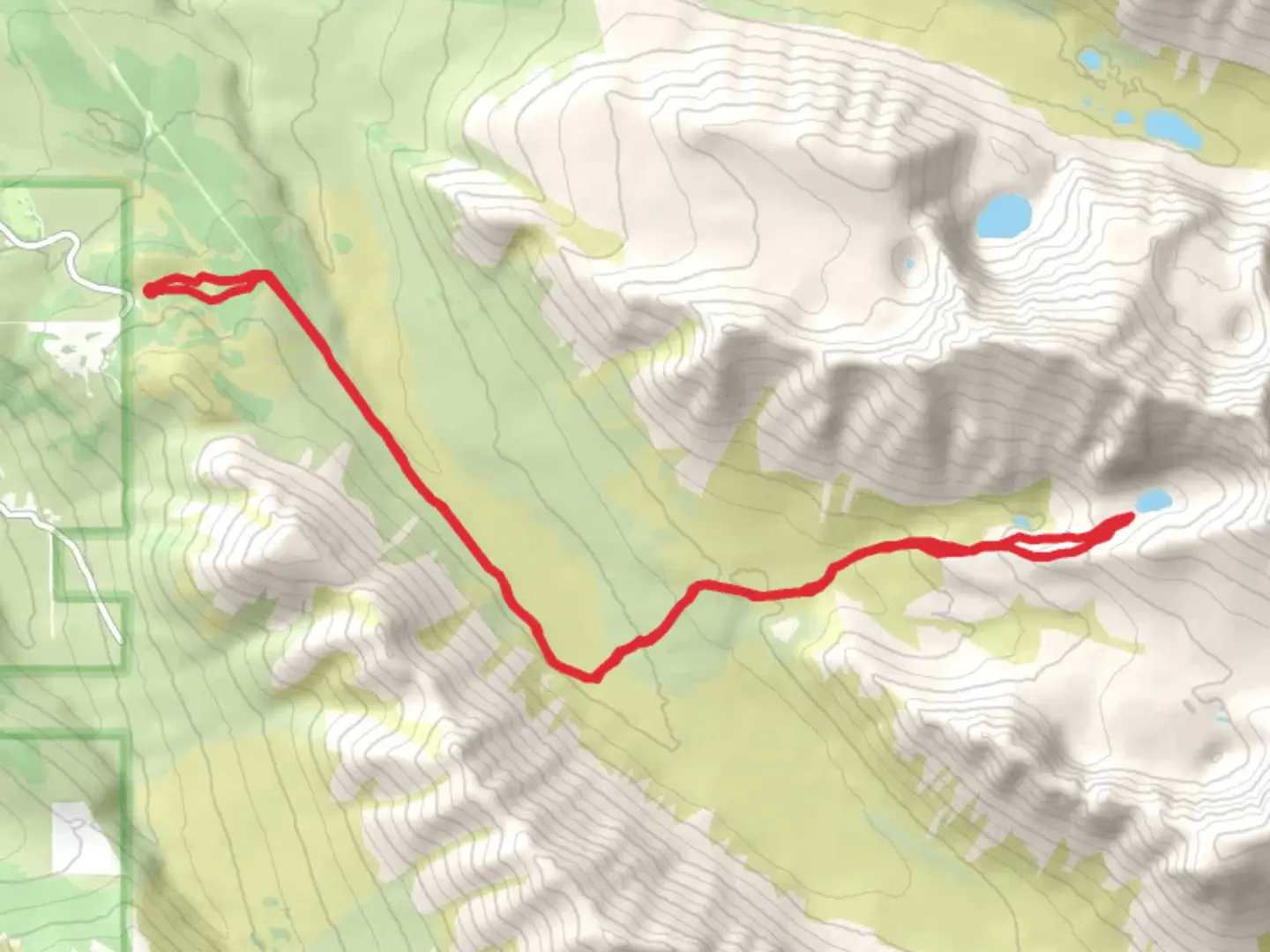 An image depicting the trail Hidden Lake via Powerline Pass Trail and its surrounding area.