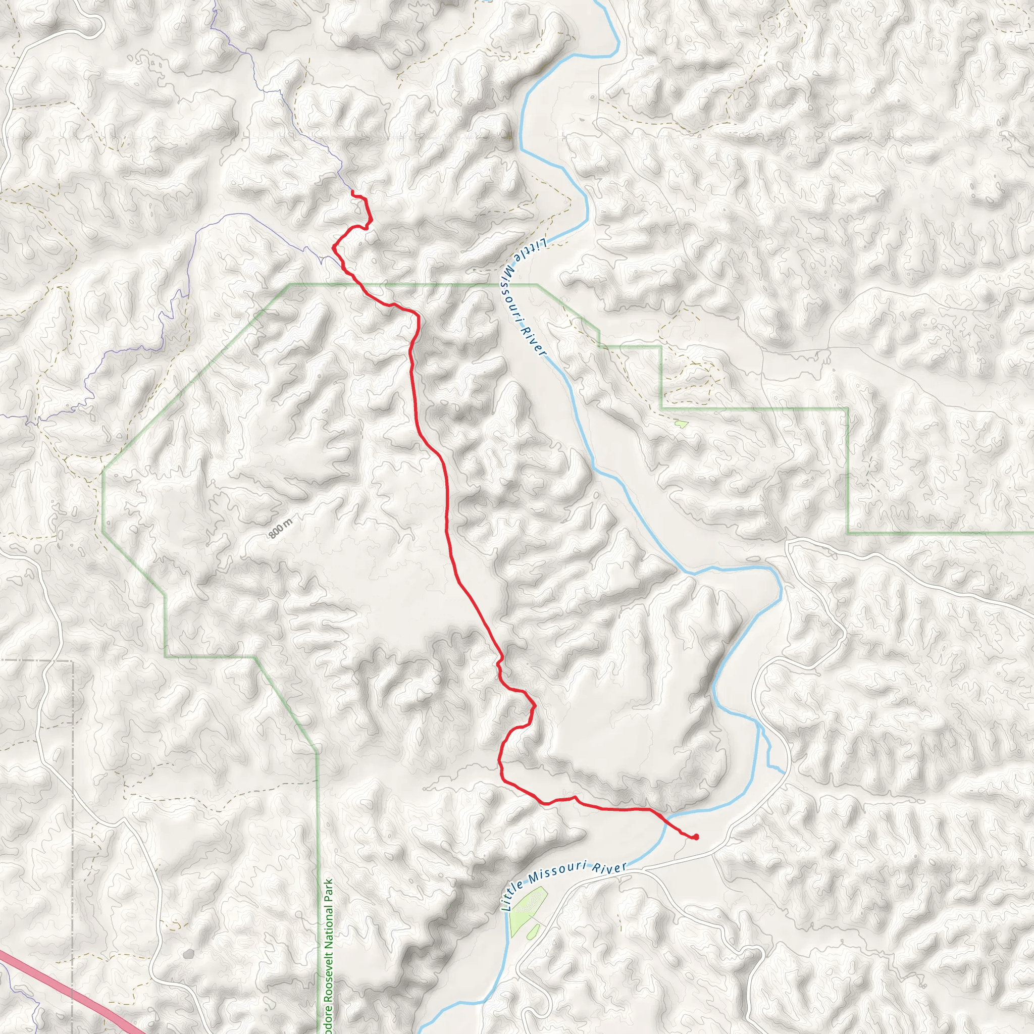 Maah Daah Hey Trail - Little Missouri River mobile static map