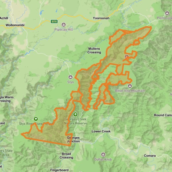 Cunnawarra National Park mobile static map