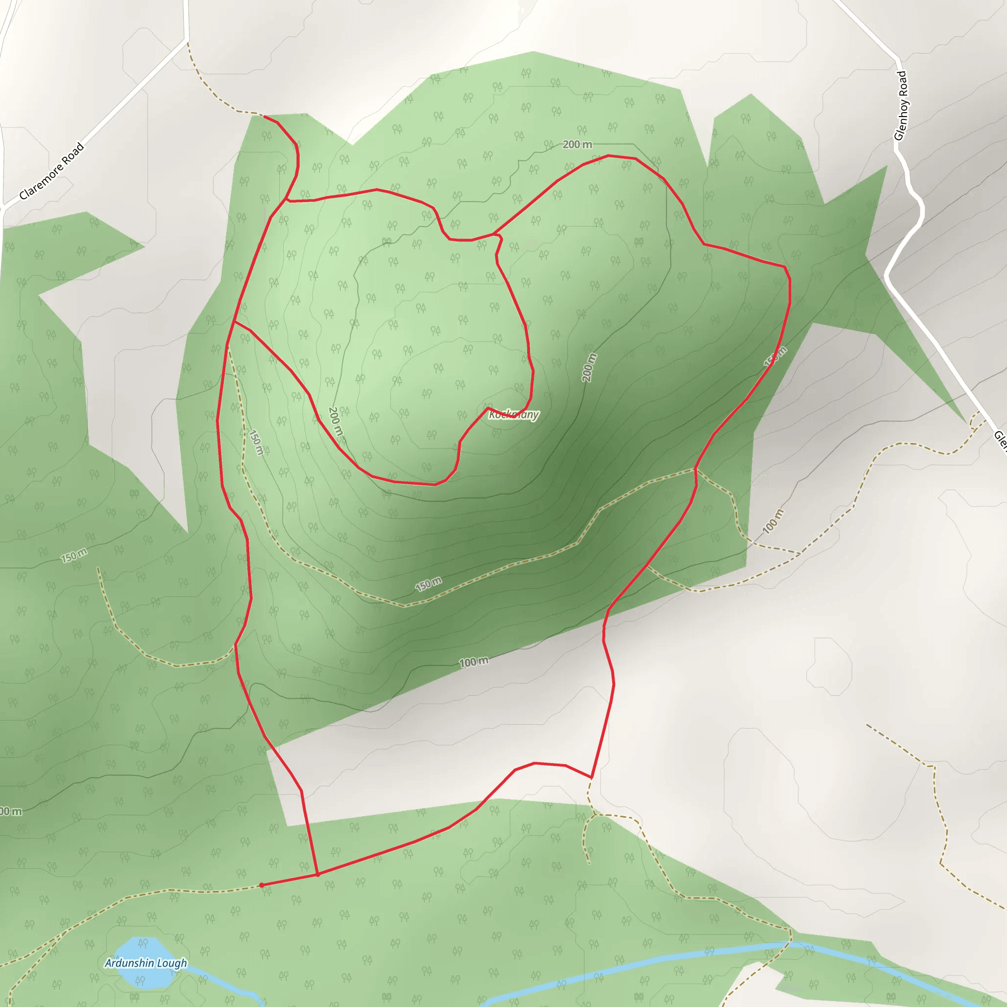 knockmany Forest - Anya's Tomb Trail mobile static map