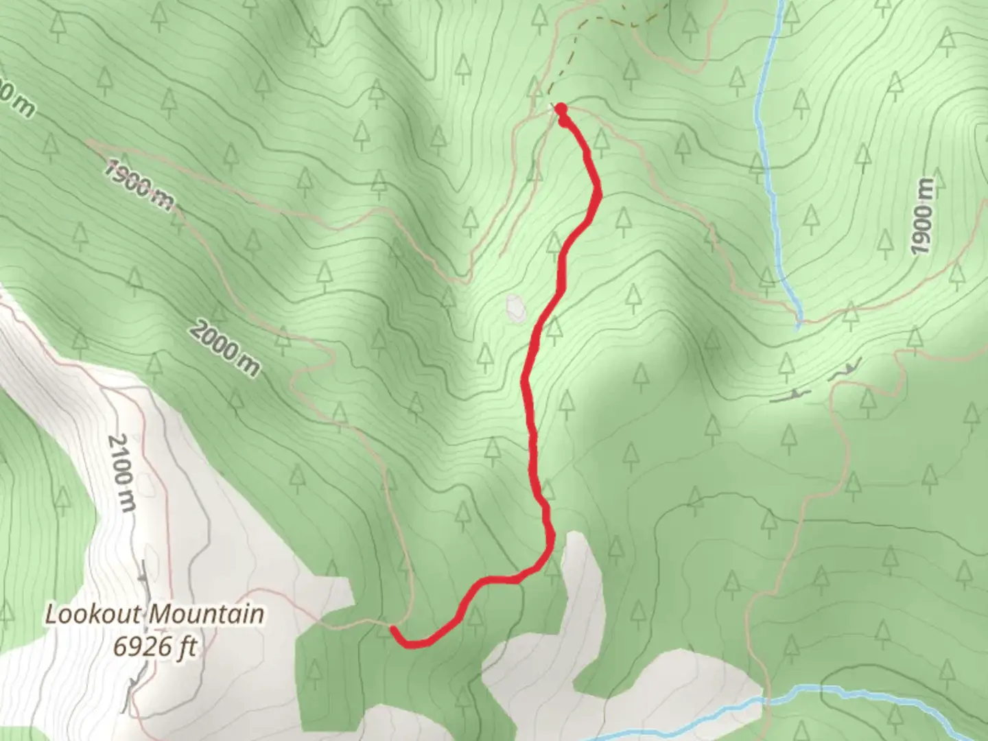 An image depicting the trail Mother Lode Mine Trail and its surrounding area.