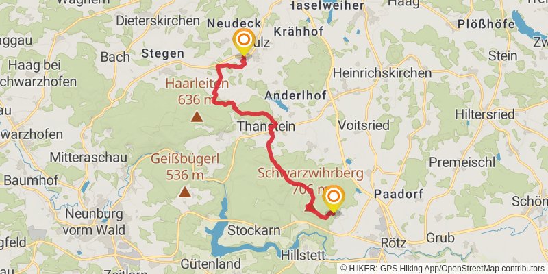Goldsteig stage 8 Map