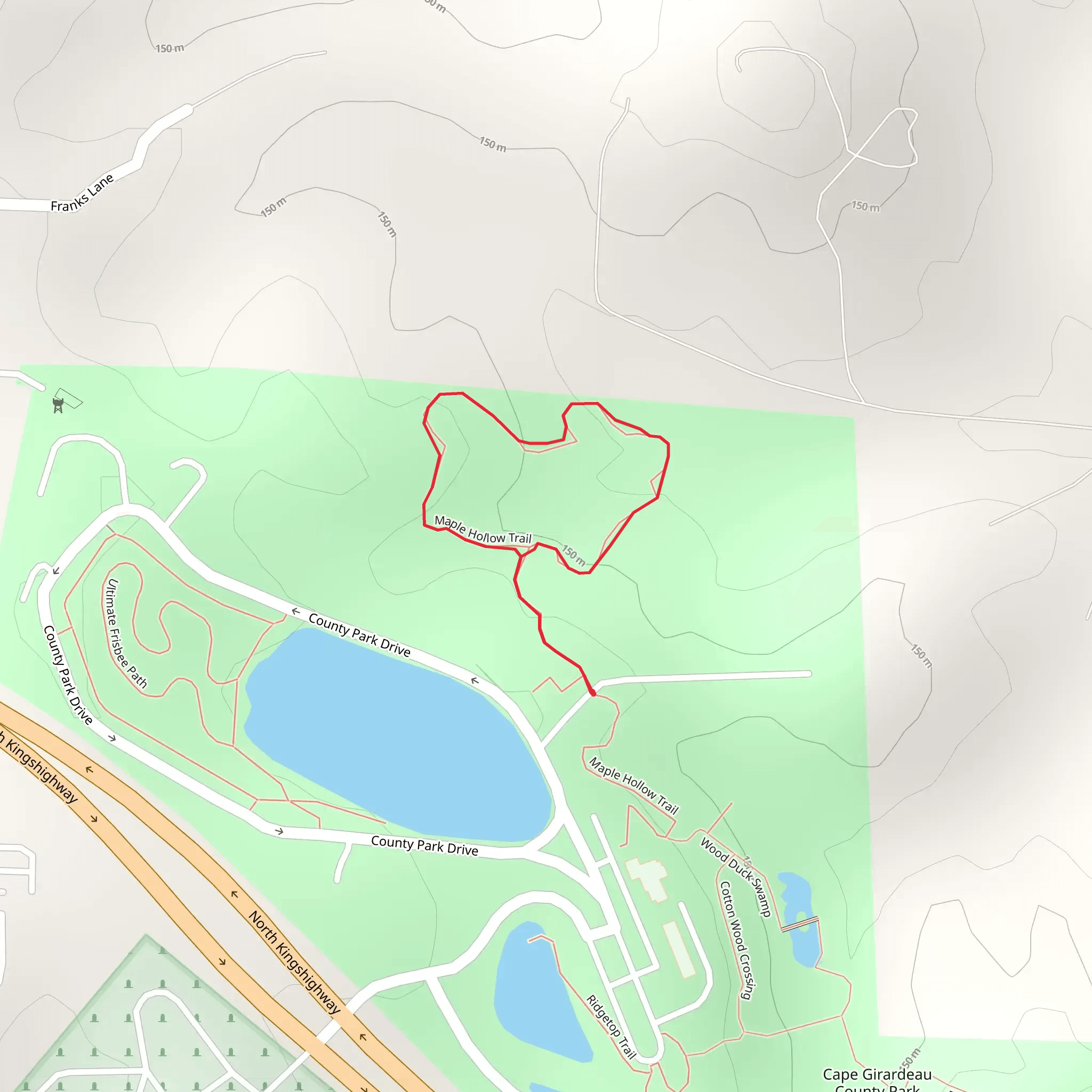 Maple Hollow Loop Trail mobile static map