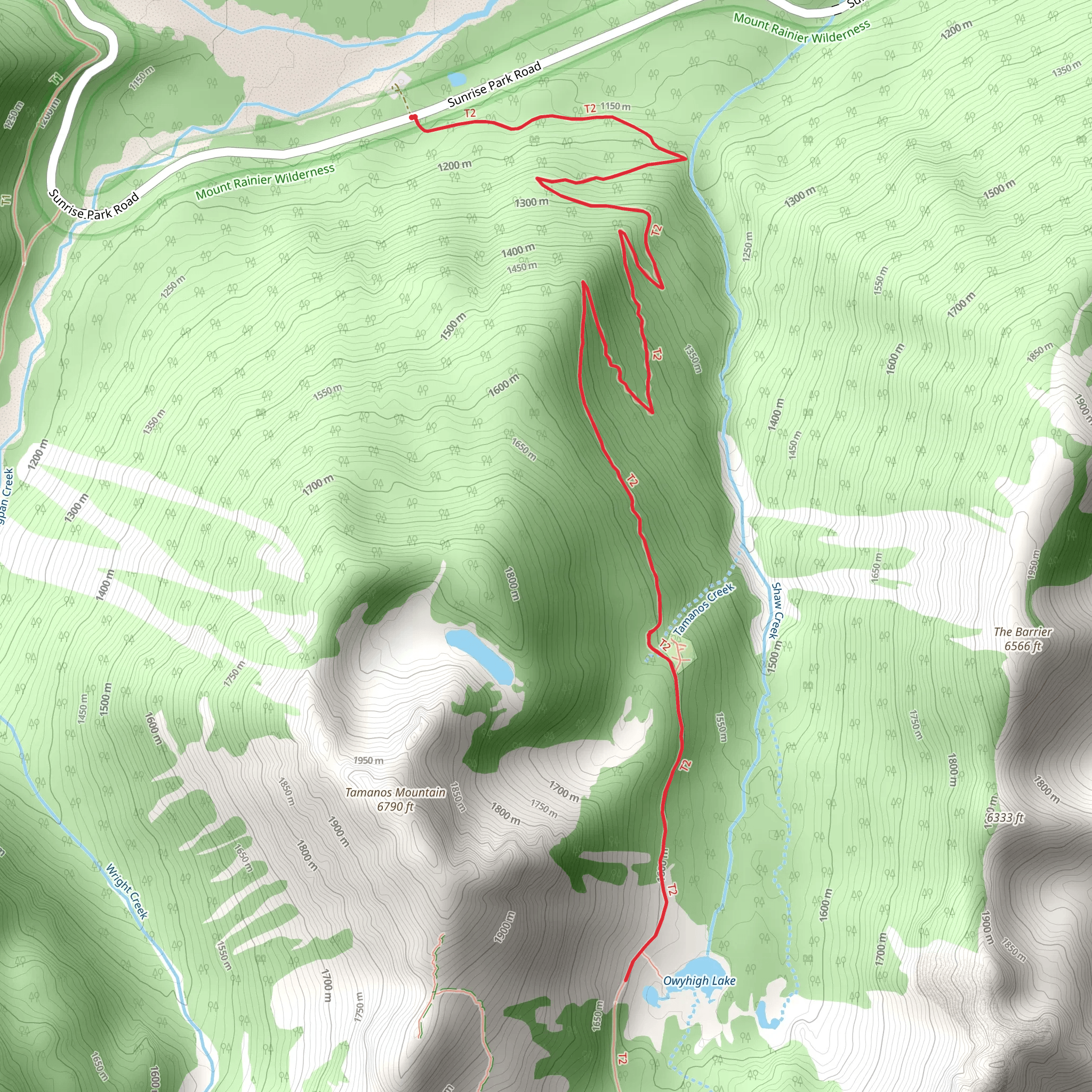 Owyhigh Lakes Trail mobile static map